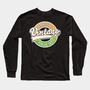 Amritsar vintage style logo Long Sleeve T-Shirt